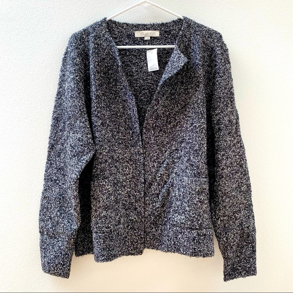 NWT Loft Marled Open Pocket Cardigan